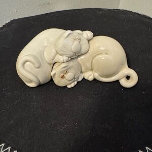 Cat - Nap Ceramic Cat Salt and Pepper Shakers